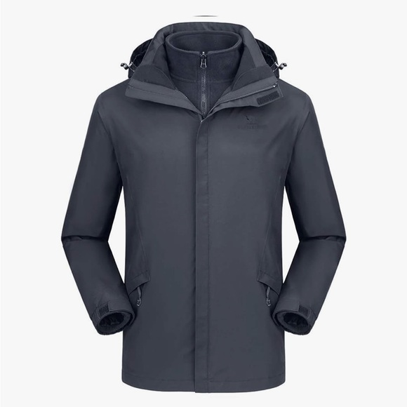 NWT CAMEL CROWN Men's Waterproof Fleece Lined 3 in 1 Ski Jacket - Size: Small - Picture 1 of 14